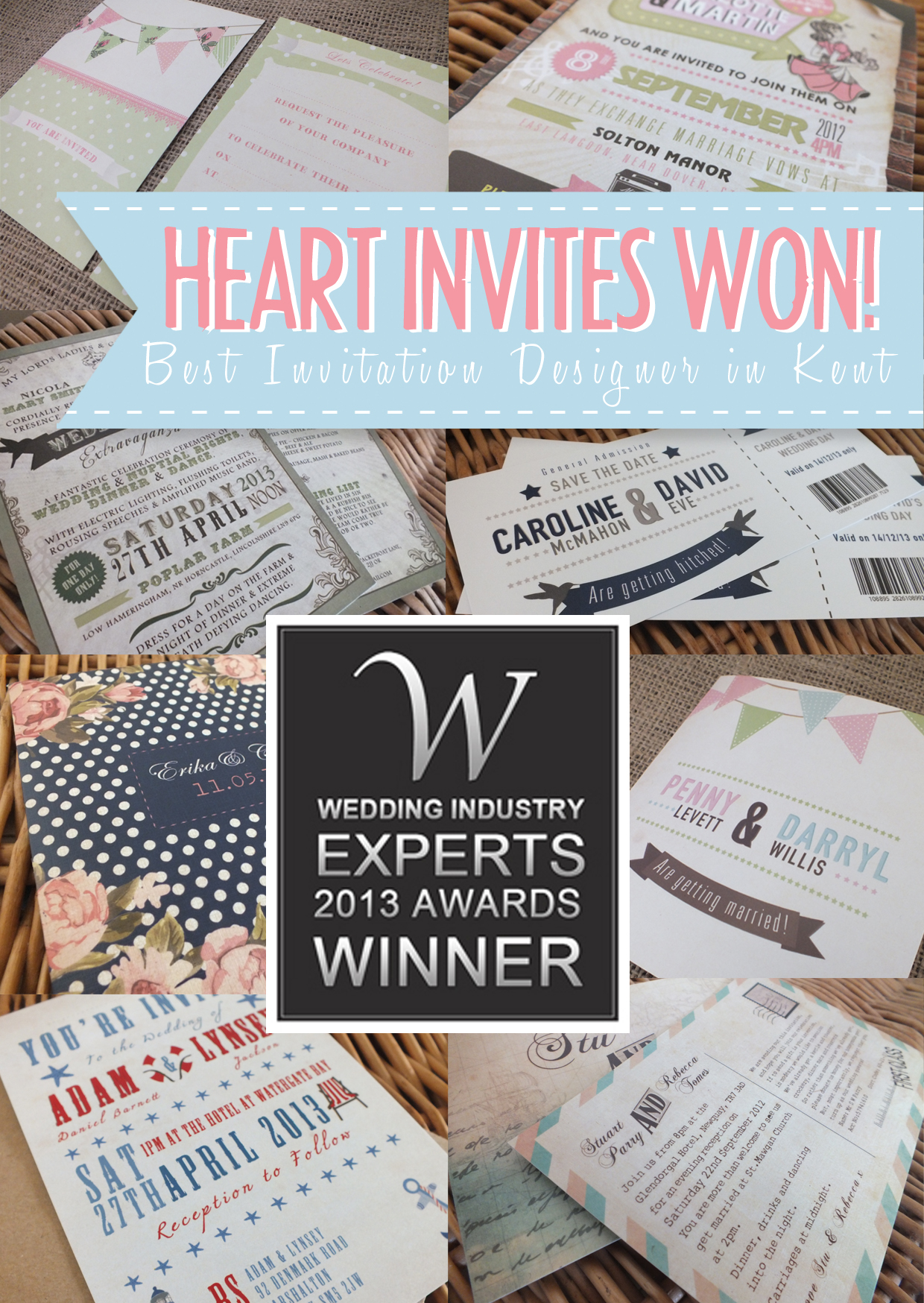 Heart Invites is Awarded Best Invitation Designer in Kent!