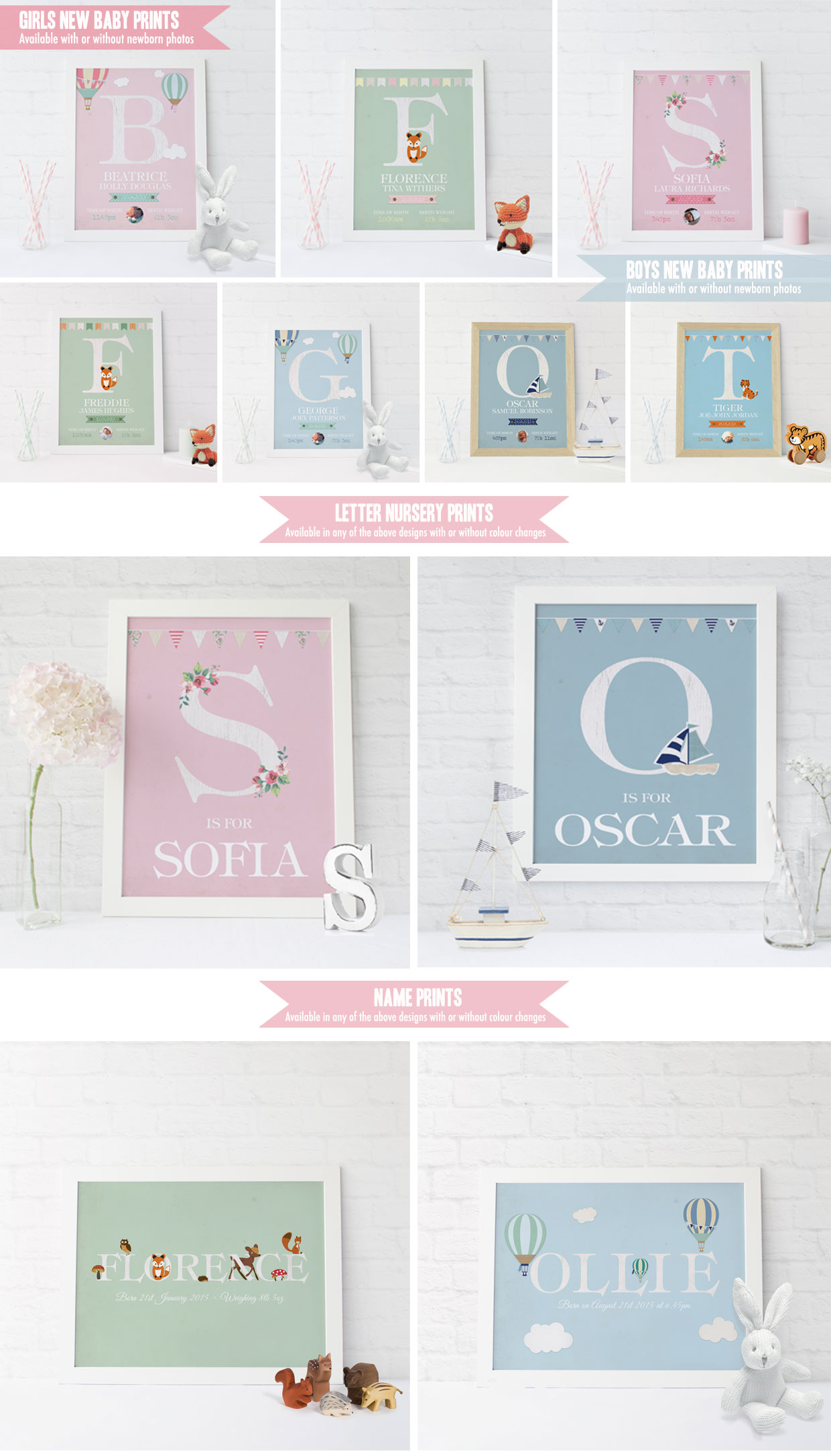 Personalised Baby and Child Prints
