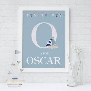 Initial Boat Personalised Print | Heart Invites | Beautiful Personalised Wedding Stationery