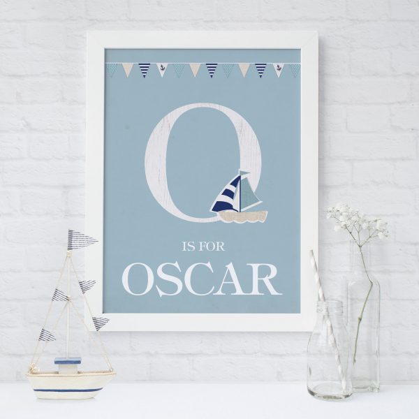 Initial Boat Personalised Print | Heart Invites | Beautiful Personalised Wedding Stationery