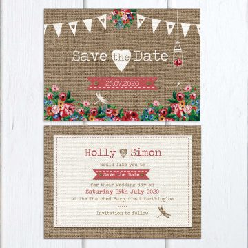 Rustic Bloom Save the Date